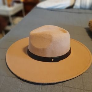 Three Bird Nest Brown OS Venice Wide Brim Hat